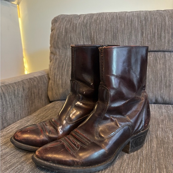 Classic Brown Leather Ankle Boots - Picture 1 of 7